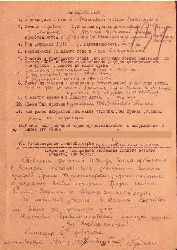 Высоцкий Иосиф Васильевич