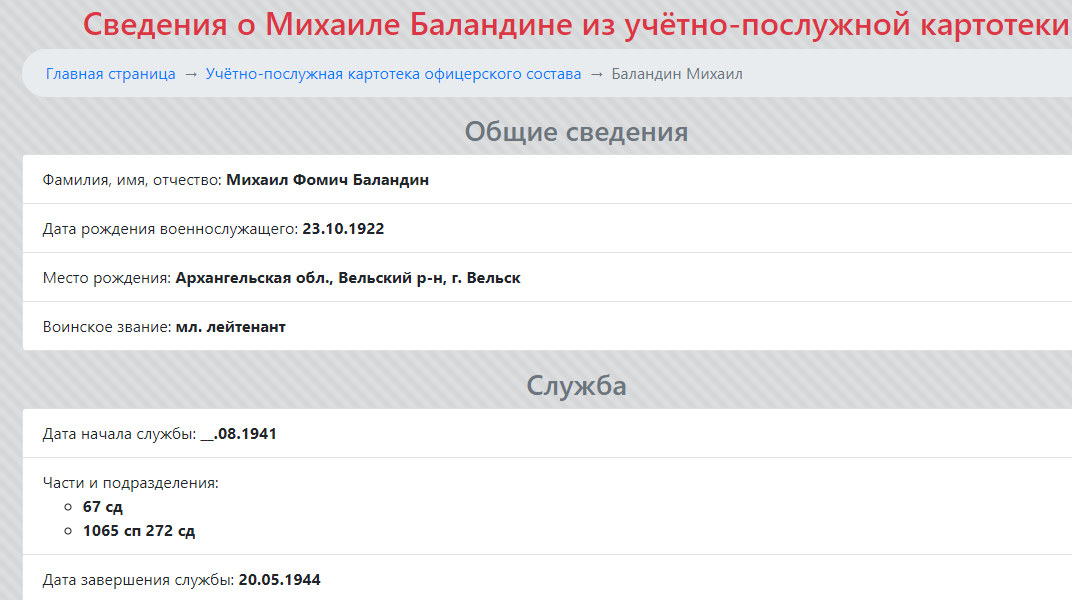 Баландин Михаил Фомич