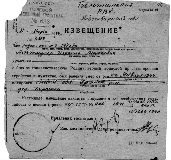 Альтшулер Израиль Моисеевич