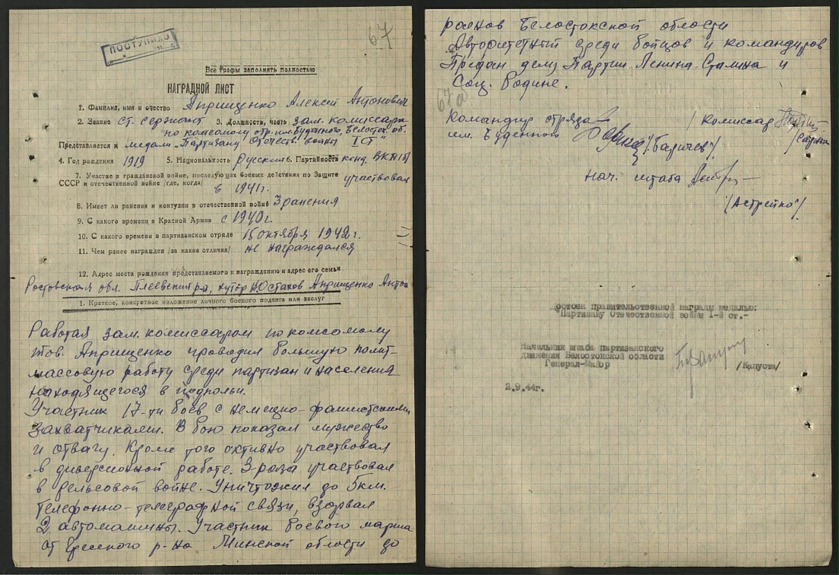 Априщенко Алексей Антонович