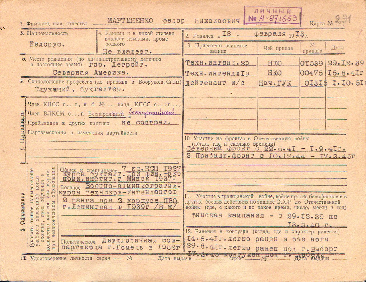 Мартыненко Федор Николаевич