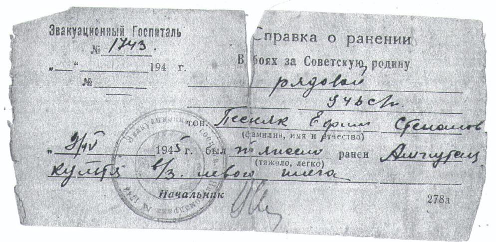 Песняк Ефим Степанович