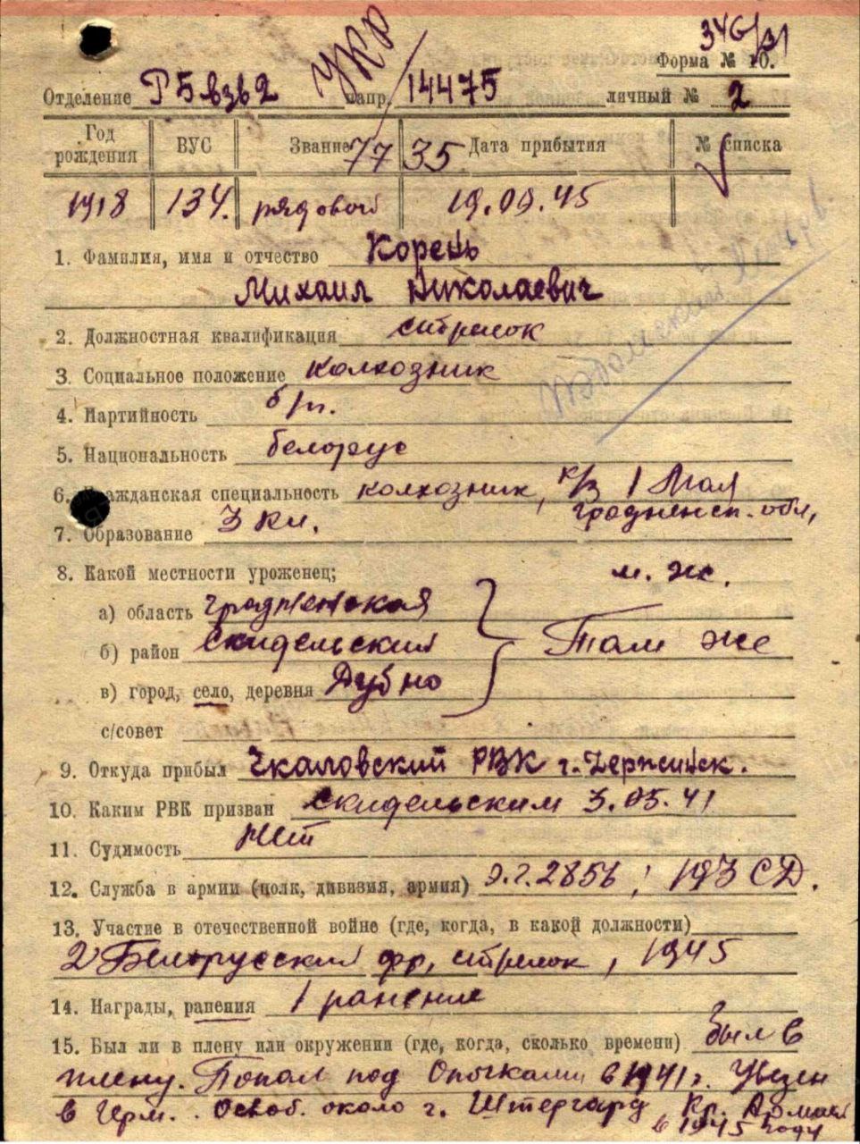 Корень Михаил Николаевич