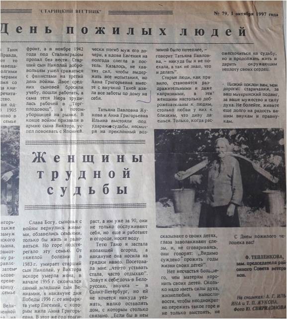 Жукова Татьяна Павловна