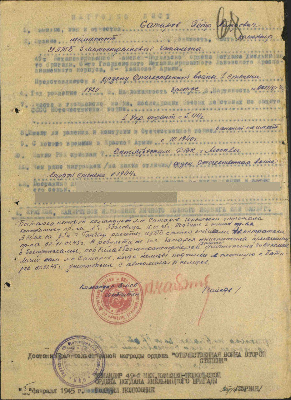 Сатаров Петр Петрович